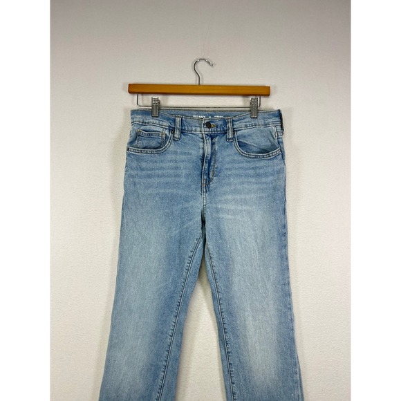 Classic Casual Old Navy Women 16 Light Wash Straight Built-In Flex Jeans - Picture 8 of 9